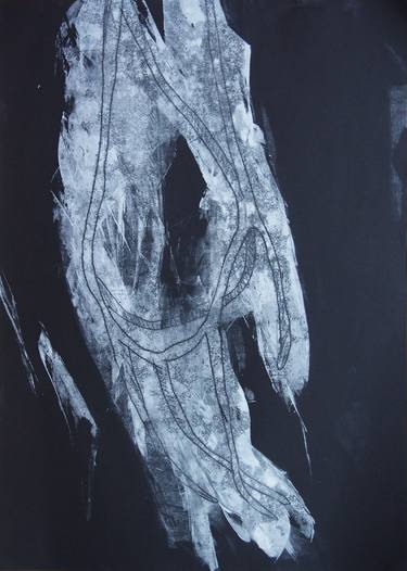 Original Abstract Expressionism Body Drawings by LN Le Cheviller