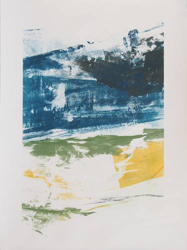 Original Abstract Landscape Drawings by LN Le Cheviller