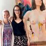 Artist and sitter in the studio