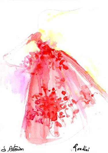 Print of Fashion Paintings by Sandrine Anterrion