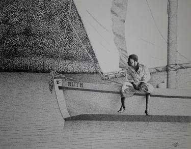 Print of Sailboat Drawings by Jamie Melton