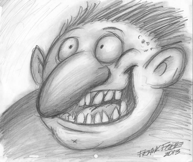freaked out face cartoon