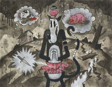 Print of Surrealism Cartoon Paintings by Frank Forte