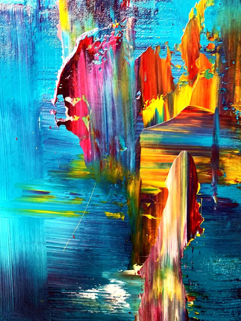 Original Abstract Painting by Estelle Asmodelle