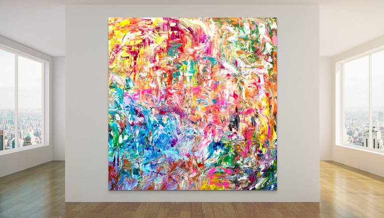 Original Abstract Painting by Estelle Asmodelle