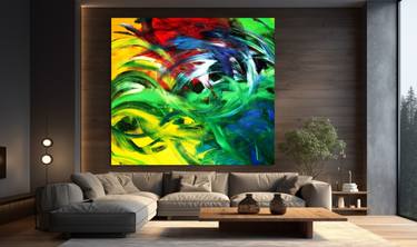 Original Abstract Expressionism Abstract Paintings by Estelle Asmodelle