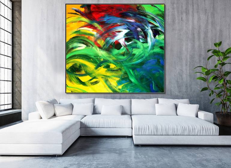 Original Abstract Expressionism Abstract Painting by Estelle Asmodelle