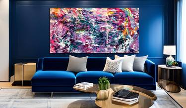 Original Abstract Expressionism Abstract Paintings by Estelle Asmodelle