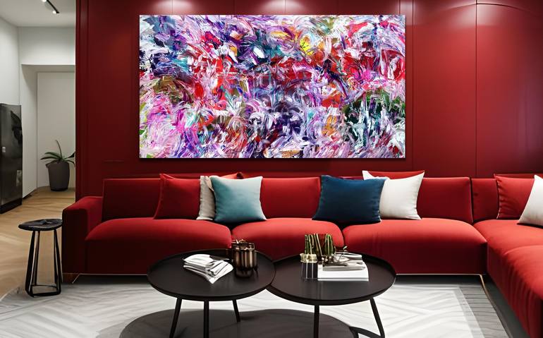 Original Abstract Painting by Estelle Asmodelle