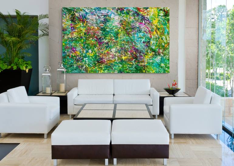 Original Abstract Expressionism Abstract Painting by Estelle Asmodelle