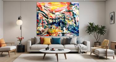 Original Abstract Expressionism Abstract Paintings by Estelle Asmodelle