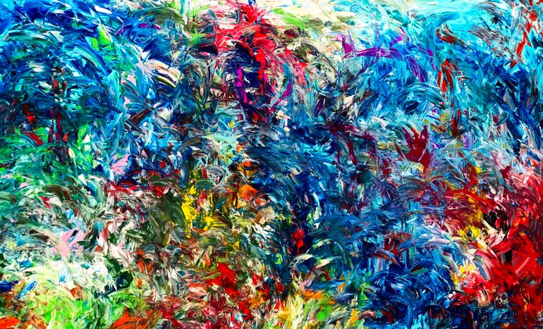 Original Abstract Expressionism Abstract Painting by Estelle Asmodelle