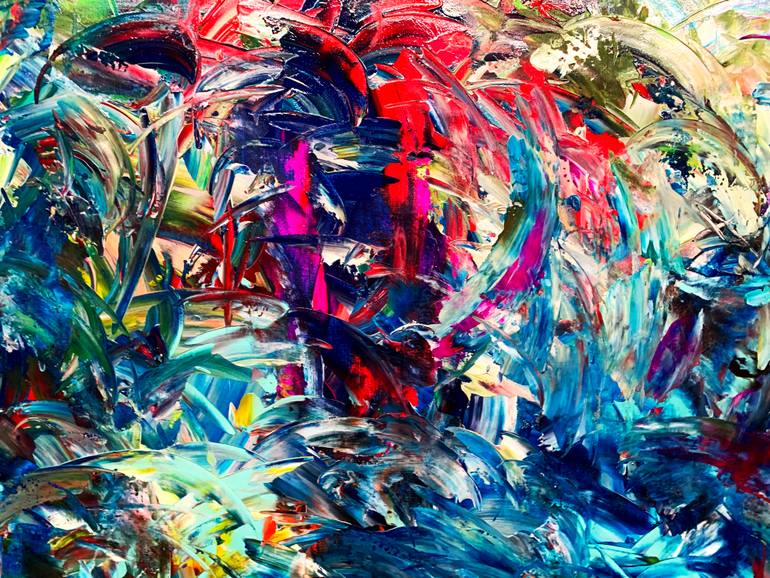 Original Abstract Expressionism Abstract Painting by Estelle Asmodelle