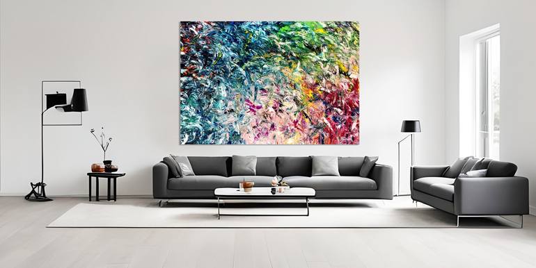 Original Abstract Expressionism Abstract Painting by Estelle Asmodelle