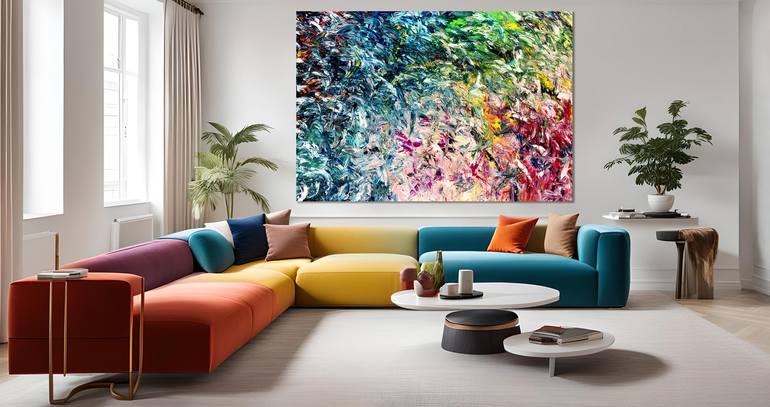 Original Abstract Expressionism Abstract Painting by Estelle Asmodelle