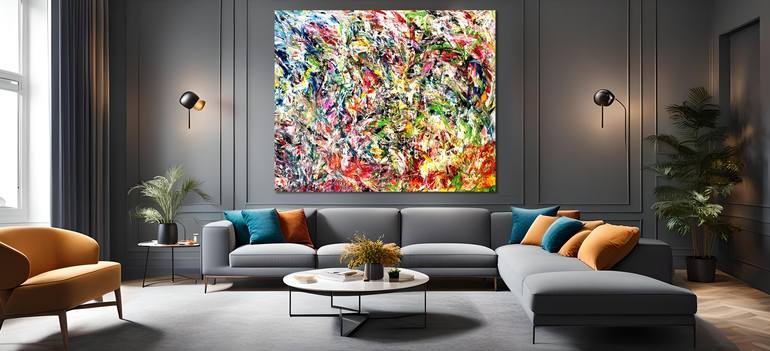 Original Abstract Expressionism Abstract Painting by Estelle Asmodelle