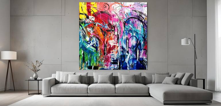 Original Abstract Expressionism Abstract Painting by Estelle Asmodelle