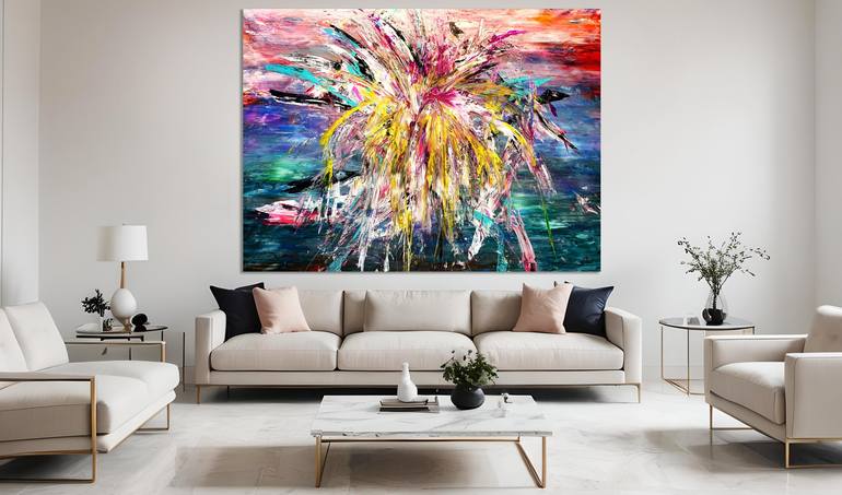 Original Abstract Expressionism Abstract Painting by Estelle Asmodelle