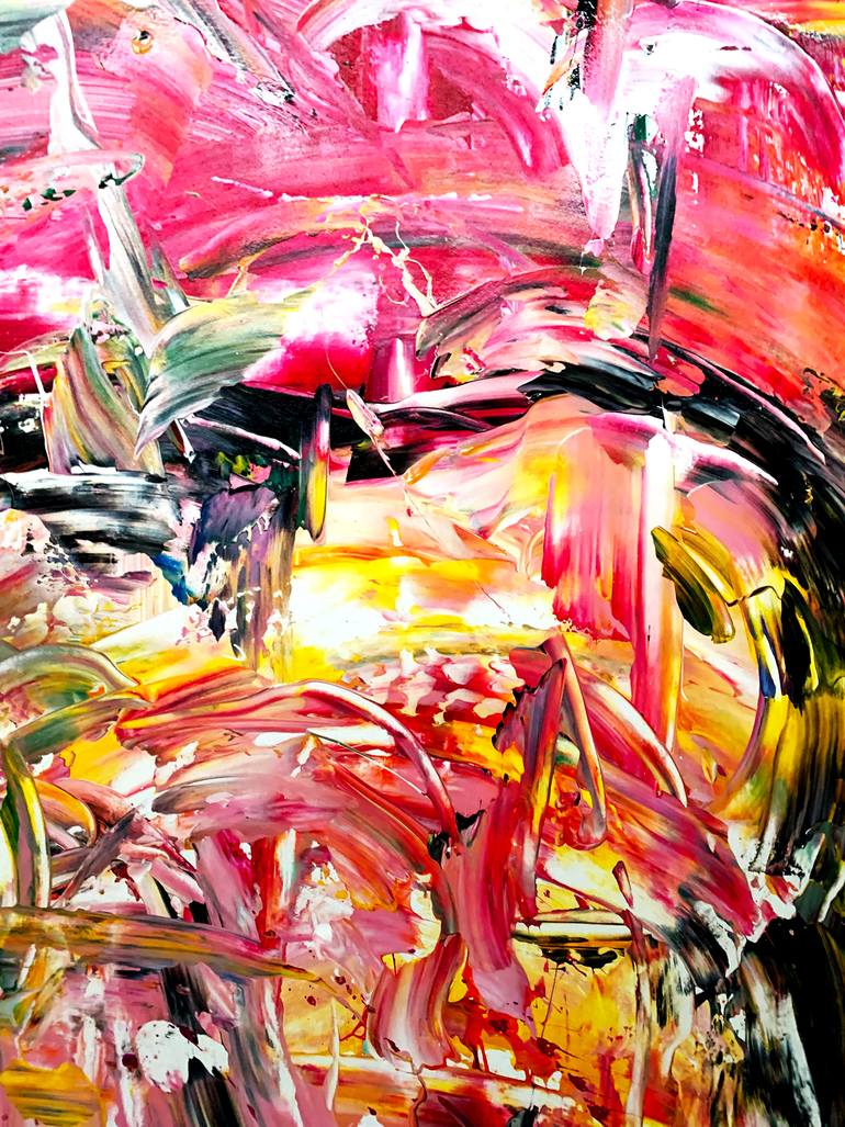 Original Abstract Expressionism Abstract Painting by Estelle Asmodelle