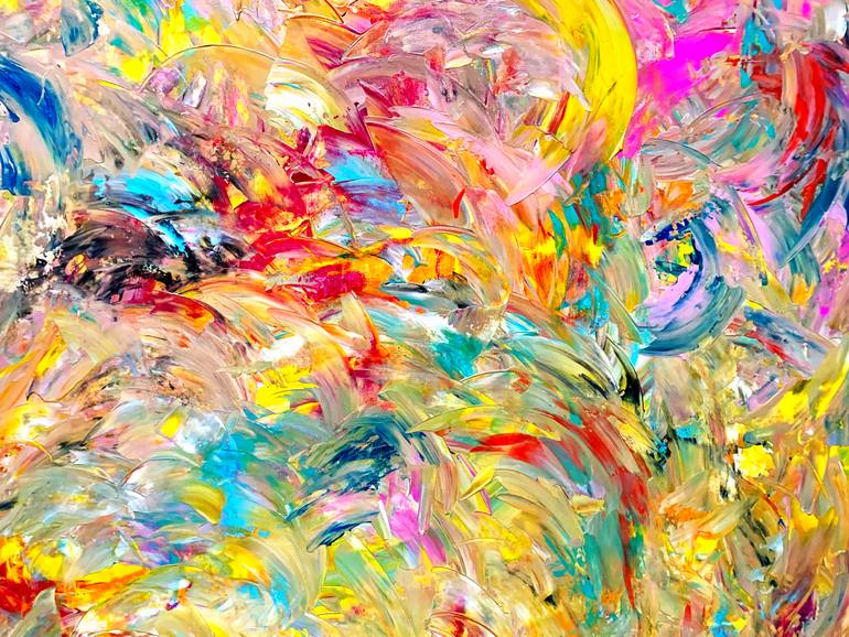 Original Abstract Expressionism Abstract Painting by Estelle Asmodelle