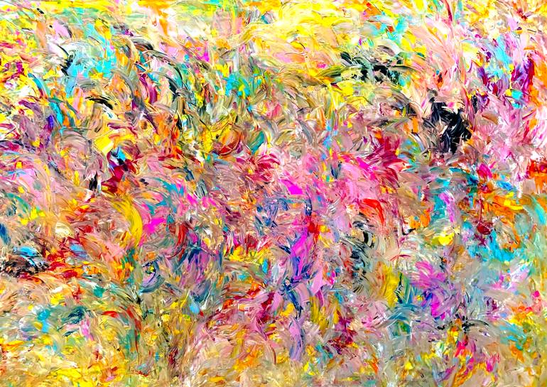 Original Abstract Expressionism Abstract Painting by Estelle Asmodelle