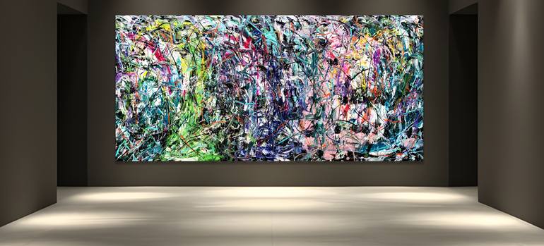Original Abstract Expressionism Abstract Painting by Estelle Asmodelle