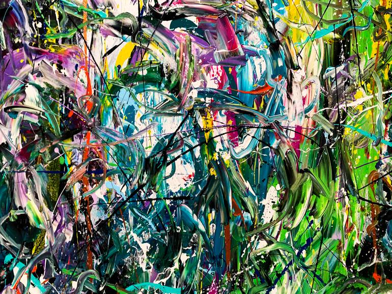 Original Abstract Expressionism Abstract Painting by Estelle Asmodelle