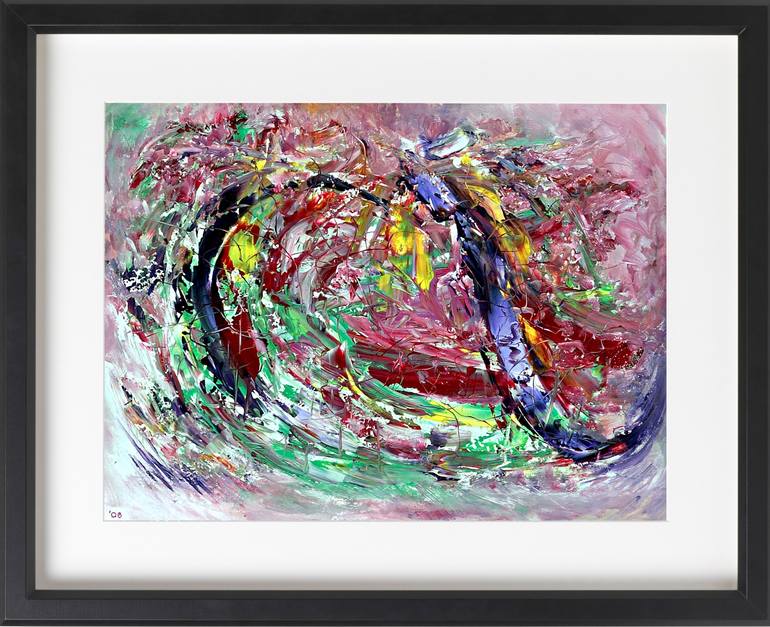 Original Abstract Expressionism Abstract Painting by Estelle Asmodelle