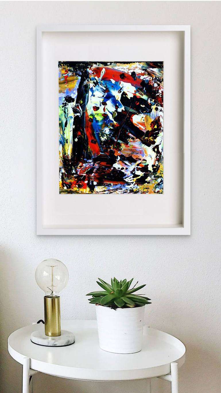 Original Abstract Expressionism Abstract Painting by Estelle Asmodelle