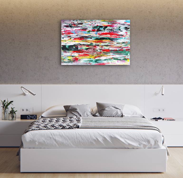 Original Abstract Landscape Painting by Estelle Asmodelle