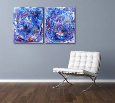 Original Abstract Science Paintings by Estelle Asmodelle