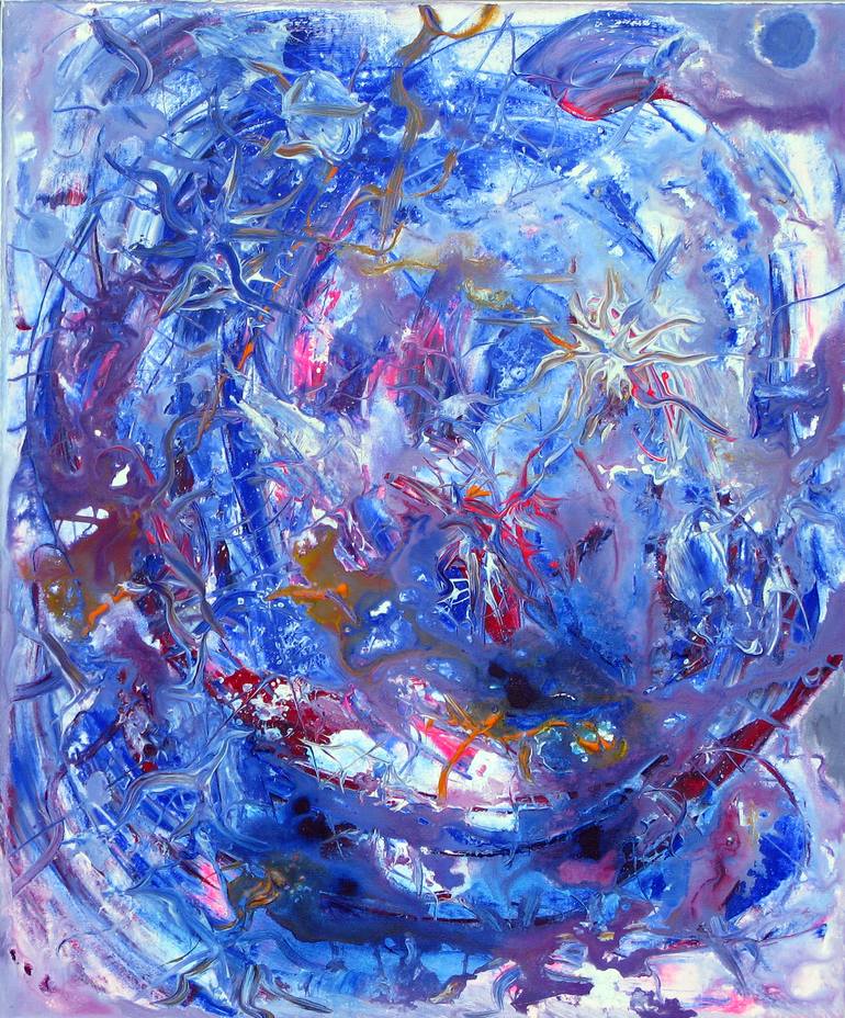 Original Abstract Science Painting by Estelle Asmodelle