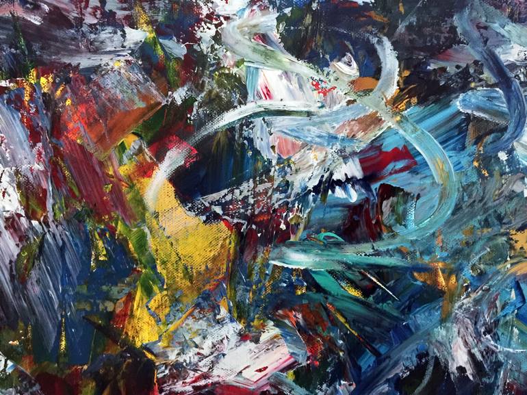 Original Abstract Expressionism Abstract Painting by Estelle Asmodelle