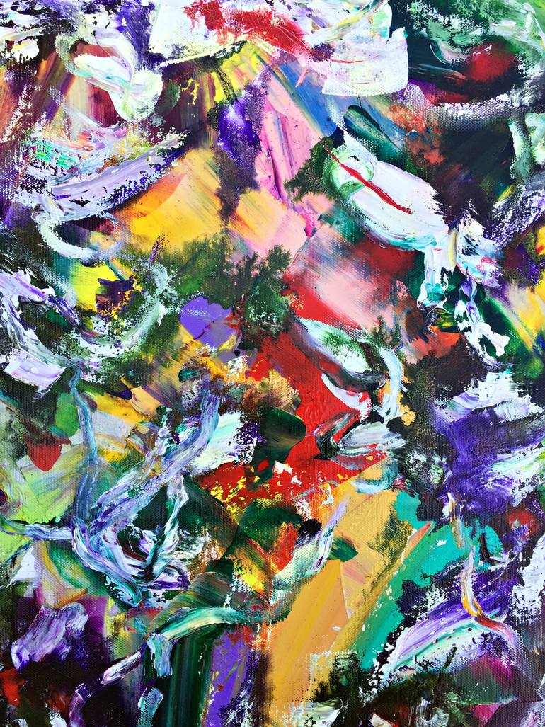 Original Abstract Expressionism Abstract Painting by Estelle Asmodelle