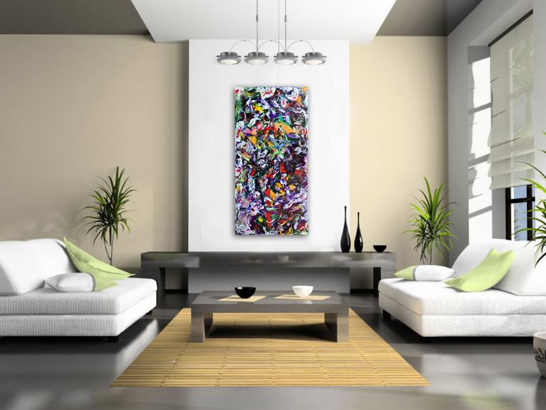 Original Abstract Expressionism Abstract Painting by Estelle Asmodelle