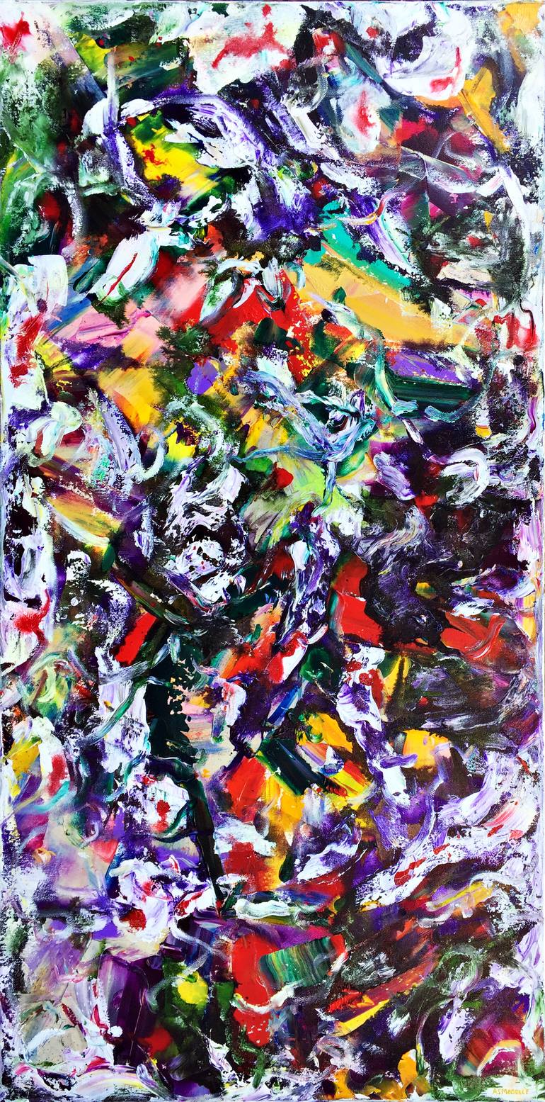 Original Abstract Expressionism Abstract Painting by Estelle Asmodelle