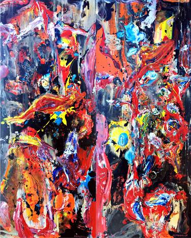 Original Abstract Expressionism Abstract Paintings by Estelle Asmodelle