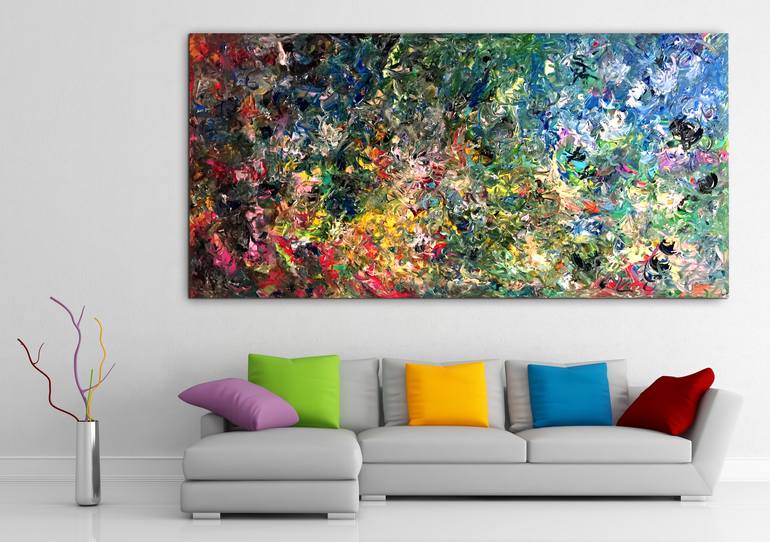 Original Abstract Expressionism Abstract Painting by Estelle Asmodelle