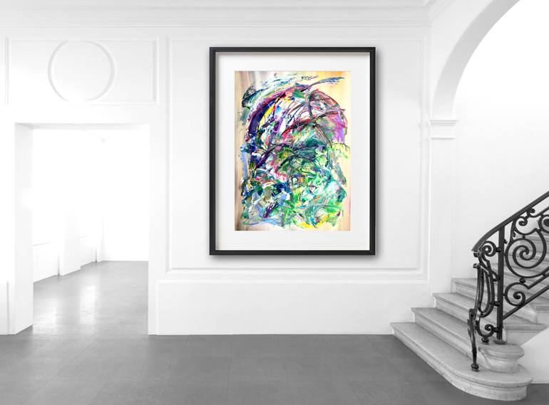 Original Abstract Expressionism Abstract Painting by Estelle Asmodelle