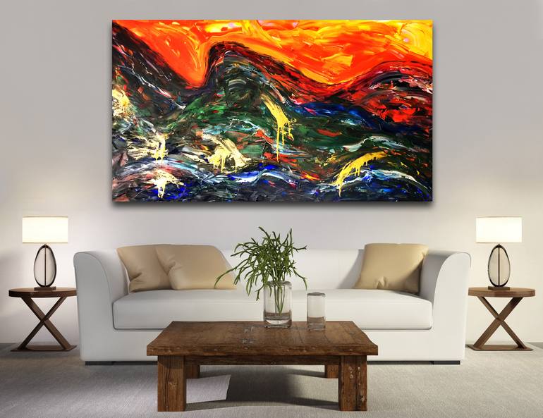 Original Abstract Painting by Estelle Asmodelle