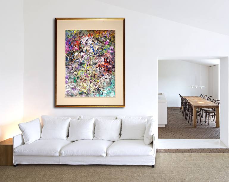 Original Abstract Expressionism Abstract Painting by Estelle Asmodelle