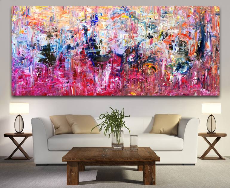 Original Abstract Expressionism Abstract Painting by Estelle Asmodelle