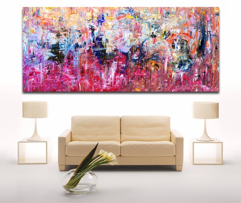 Original Abstract Expressionism Abstract Painting by Estelle Asmodelle