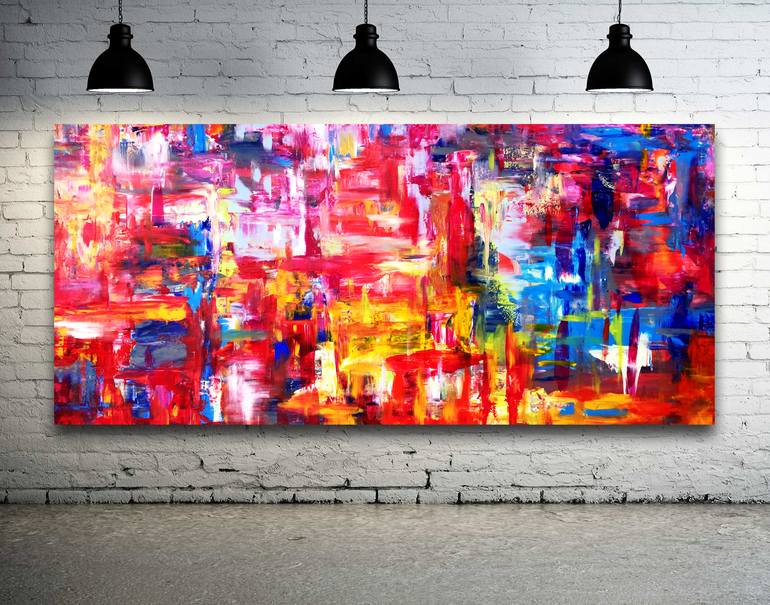 Original Abstract Expressionism Abstract Painting by Estelle Asmodelle