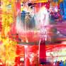This artwork is an original, one-off work by the artist.

This work, as did the previous one, explores the feelings that I associate with complete abstractionism, I just let my emotions flow with the paint, each stroke of the brush feeds the emotion for the next and so on. It is an exploration of abstractionism and painted in the style of abstract expressionism.

I like using acrylics as the colours blend so well together.

This work is painted on 12 oz gallery canvas and has been sealed with varnish. The canvas is hand stretched onto a frame is 92 cm in height by 215 cm in width.

This work was created in November 2017.

In my paintings, I use finest quality professional Liquitex acrylic paints, gallery canvas. The painting was sprayed with a glaze of varnish.

A Certificate of Authenticity with hologram - verification is attached to the image.

FRAMED AND INTERIOR IMAGES 
In the photos, where the painting is shown mounted on a wall, these are purely for illustrative purposes. You should review the dimension of the artwork to be sure the work suits your needs. In the case when a painting is sold without a frame, of course, you can add a frame of your choosing and so it will add to the overall dimensions.

SHIPPING 
Shipping costs for this work internationally can be prohibitively expensive but the canvases can be taken off the stretchers and rolled up and shipped in a crate, avoiding heavy shipping costs. However, the buyer would need to have the canvases remounted. If you wish to have to means of shipping please notify me of purchase.