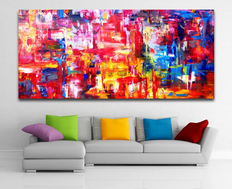 Original Abstract Expressionism Abstract Painting by Estelle Asmodelle