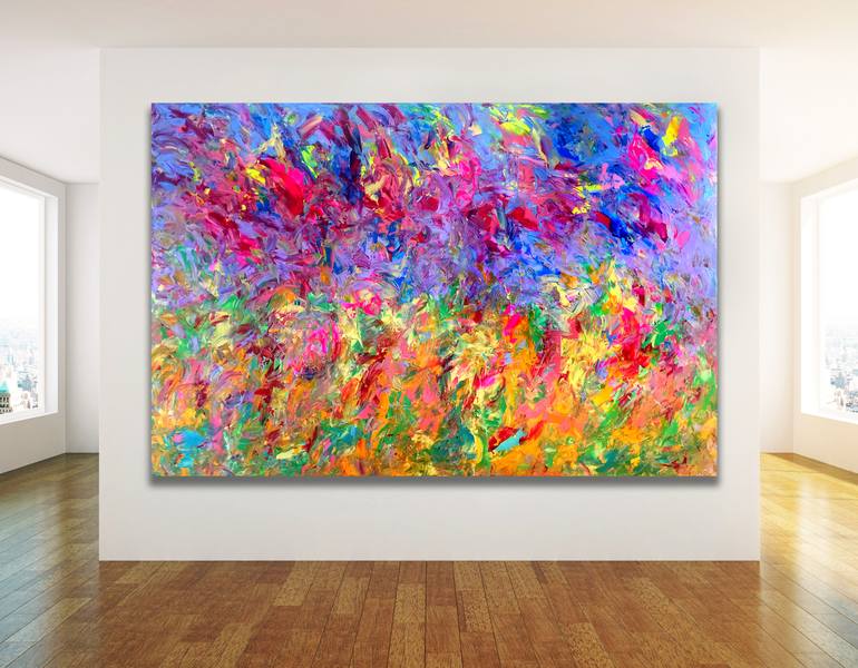 Original Abstract Expressionism Abstract Painting by Estelle Asmodelle