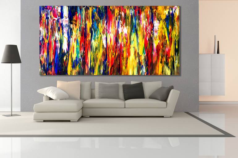 Original Abstract Expressionism Abstract Painting by Estelle Asmodelle