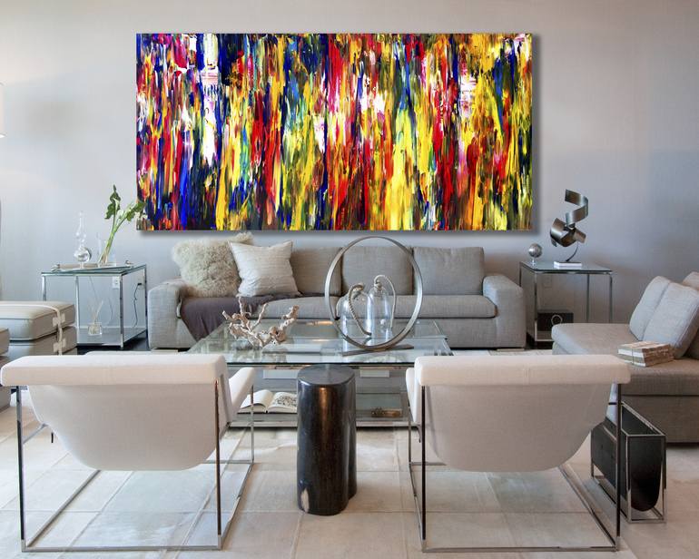 Original Abstract Expressionism Abstract Painting by Estelle Asmodelle