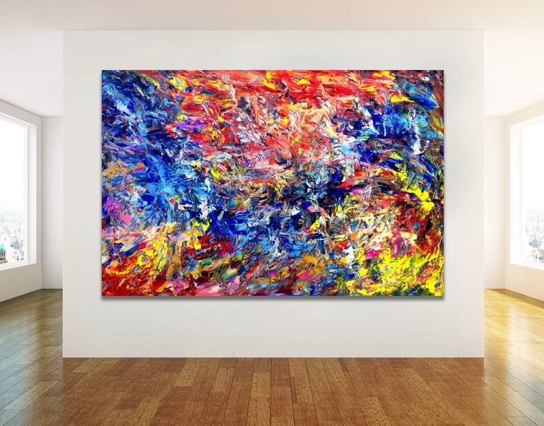 Original Abstract Expressionism Abstract Painting by Estelle Asmodelle